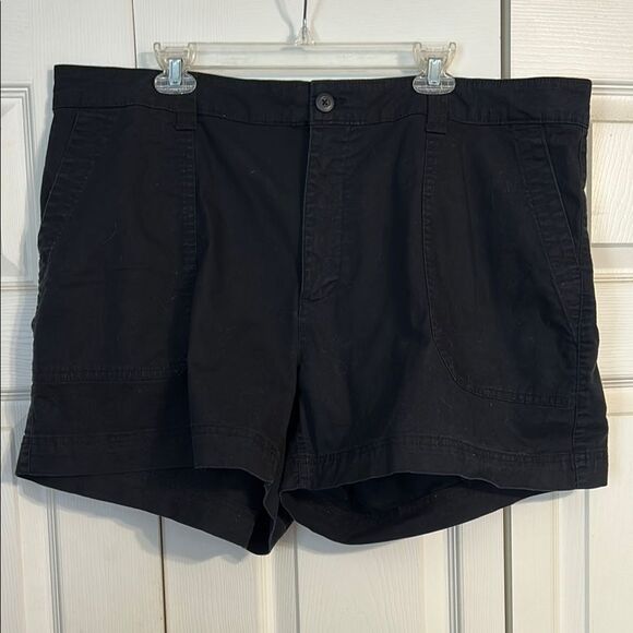 OLD NAVY Size 2X High-Rise OG Chino Shorts Black 5” Stretch Cotton Pockets - Picture 2 of 7